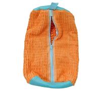 Shoe Washing Bag with Cleaning Brush Interior, Machine Washable Sneaker Cleaner Case with Zipper, Orange, Brief