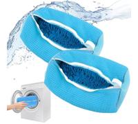 Shoe Washing Machine Bag 2 Pack- Laundry Shoe Bag,Reusable Plus Shoe Cleaning Bag,Fluffy Fibers Keep 360° Wrap-around Cleaning,for All Shoe Types And Sizes