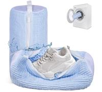 Shoe Washing Machine Bag, 2 Pack Reusable Trainer Cleaning Bags, Portable Laundry Shoe Bags with Zipper for Sneakers, Canvas, Tennis, & Running Shoes (Blue)