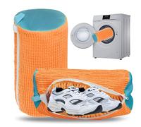 Shoe Washing Machine Bag 2 Pcs Shoe Washing Bag 17x7.5in Washer Dryer 360 Cleaning Self Locking Zipper All Shoes