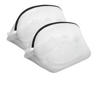 Shoe Washing Machine Bag 2PCS/1PC Mesh Laundry Bag Washing Machine Shoes with Zips Travel Shoe Storage Bags Protective Clothes Organizer(Black-2PCS,XL-45x30x30cm)