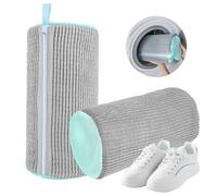 Shoe Washing Machine Bag 2Pcs Shoe Laundry Bag with Zipper Hook Trainer Washing Machine Bag Thickened Fluffy Fibers Keep 360° Wrap-around Cleaning Shoe Laundry Bags Reusable Shoe Cleaning Bag