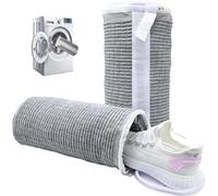 Shoe Washing Machine Bag,2pcs Shoe Washing Bag for Dryer & Washer, 360° Cleaning Reusable Laundry Shoe Bag for Sneaker Tennis Shoes Unstain Cleaner Kit (XXL Grey)