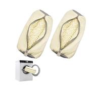 Shoe Washing Machine Bag, Heavy-Duty Laundry Shoe Washing Bag with Durable Hidden Zipper Reusable Shoe Cleaning Bag for Sneaker, Trainers, Running Shoes 360° Wrap-Around Cleaning Bag (White)