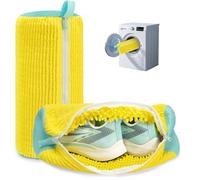 Shoe Washing Machine Bag Laundry Shoe Bag for Washer and Dryer Reusable 2pc Shoe Cleaning Bags for Sneakers 360° Deep Cleaning Machine for All Shoes Types With Self-locking Zipper