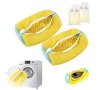 Shoe Washing Machine Bag - Mesh Shoe Bag Laundry Bags with Zips 360°, Shoe Cleaning Bags, Dust Covers, Dryer Net for Shoe Cleaner Sneakers, Running Shoes Trainer Canvas Tennis (WB2)