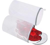 Shoe Washing Machine Bag - Mesh Shoe Bag Laundry Bags with Zips 360°, Shoe Cleaning Bags, Dust Covers, Dryer Net for Shoe Cleaner Sneakers, Running Shoes Trainer Canvas Tennis (WB1)
