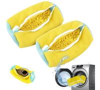 Shoe washing machine bag neaker Cleaning shoe dryer Laundry shoe bag ，Reusable,Shoe washing bag for washing machine and dryer (Yellow 2PCS)