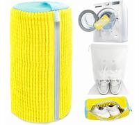 Shoe Washing Machine Bag,Shoe Laundry Bag for Washer and Dryer,Reusable Shoe Cleaning Bag for Sneakers,Tennis Shoes,Shoe Washer with Self-locking Zipper,Microfiber inside,Includes Shoes Storage Bag