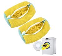 Shoe Washing Machine Bag Shoes Laundry Bag Shoe Washing Bag for Washing Machine Laundry Shoe Bag For Washer And Dryer Reusable Shoe Washing Bag for All Shoe Types And Sizes, YELLOW 2PCS NEW VERSION,