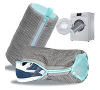 Shoe Washing Machine Bag Trainer Shoe Bag Laundry with Zips 360° Cleaning Reusable Shoe Cleaner for Sneakers Canvas Tennis Running Shoes(GREY 2Pcs)
