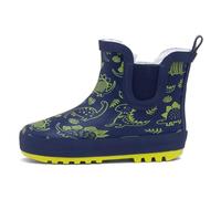Shoe Zone - Boys Navy & Lime Warm Lined Dinosaur Chelsea Welly - Size 12 Child UK - Blue