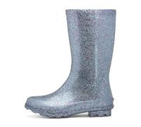 Shoe Zone - Girls Blue Glitter Welly - Size 2 UK - Blue