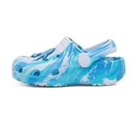 Shoe Zone - Kids Blue & White Marble Shark Slip On EVA Clog - Size 11 Child UK - Blue