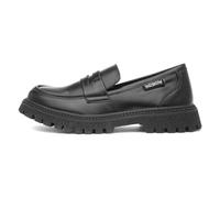 Shoe Zone Wednesday Kids Black Chunky Loafer - Size 6 - Black