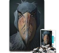 Shoebill Bird Close-Up Detailed Jigsaw Puzzle for Adults, 1000 PCS