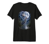 Shoebill Howling At The Moon African Bird Wildlife Premium T-Shirt