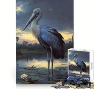 Shoebill Stork at Dusk Jigsaw Puzzles for Adults1000 Piece Sharp Logic Toy Together Fun Tight Cut Memorable Gift 50x75cm