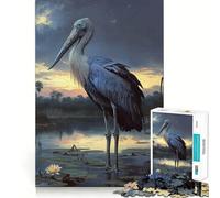 Shoebill Stork at Dusk Jigsaw Puzzles for Adults1000 Piece Sharp Logic Toy Together Fun Tight Cut Memorable Gift 50x75cm