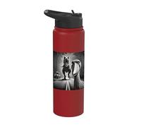 Shoebill Stork Meets Jurassic Road Stainless Steel Insulated Water Bottle