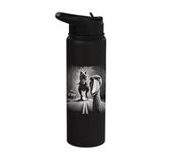 Shoebill Stork Meets Jurassic Road Stainless Steel Insulated Water Bottle