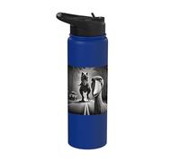 Shoebill Stork Meets Jurassic Road Stainless Steel Insulated Water Bottle