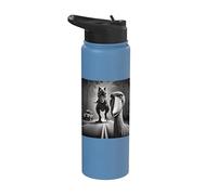 Shoebill Stork Meets Jurassic Road Stainless Steel Insulated Water Bottle