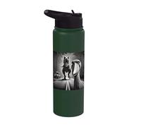Shoebill Stork Meets Jurassic Road Stainless Steel Insulated Water Bottle