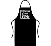 SHOEBOB 53rd Birthday Apron Born to Cook Since 1972 Full Length Chef Apron