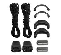 Shoelace Kit for Salomon Quicklace, No Tie Round Shoe laces Strings Replacement for Salomon Speedcross Ski Shoes with Quick Release System for Hiking, Running, Ski Boots, Black (140cm)