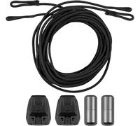 Shoelace Kit for Salomon Quicklace System, No Tie Round Replacement Shoe Laces Strings for Salomon Speedcross Running Hiking Ski Shoes with Quick Release Lock for Trail Running Boots (Black, 140cm)