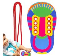 Shoelace Toy - Fine Motor Skill Toy, Learn To Tie Shoe For Kids, Threading Teaching Durable Safe Water Based Paint | Educational Learning Accessory Kindergarten Activities Children Practice Safe Skill