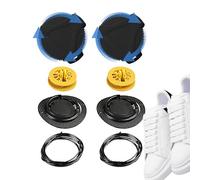 Shoelaces for trainers, not to tie, trainer laces, to tie - adjustable laces with rotating buckle - metal wire shoe cords with safety lock, sports shoe accessories