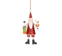 Shoeless Joe Aperol Spritz Santa Christmas Tree Decoration | Hanging Ornament, Hand-Painted Metal