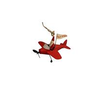 Shoeless Joe Father Christmas in an Aeroplane Tree Decoration