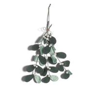 Shoeless Joe Felt Mistletoe Branch Christmas Tree Decoration 29 X 22 Cm, Rustic Twine Hanger, Green.