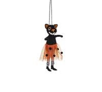 Shoeless Joe Felt Smiling Cat in Tutu Halloween Decoration