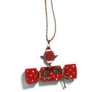 Shoeless Joe Robin On Cracker Metal Christmas Tree Decoration, 7.2 X 5 Cm.