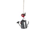 Shoeless Joe Robin on Watering Can Christmas Tree Decoration