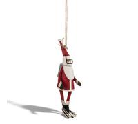 Shoeless Joe Scuba Diving Santa Metal Christmas Tree Decoration 14 X 4 Cm, Rustic Twine Hanger