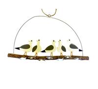 Shoeless Joe Seagulls with Fish Driftwood Hanger