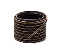 Shoemate Two-Tone Round Heavy Duty Boot Laces for Work Boots & Hiking Shoes with 4 Shoelace Tip Algets, Brown/Black, 36 Inches (91 cm) 14-QianzongHei, 04 Brown/Black