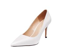 Shoes 1 Women's Closed Toe Pumps Women's Pumps Stiletto Pointed Toe Evening Shoes Wedding Prom Bride Work Bride Bridesmaid Guest Trendy Elegant Comfortable Elegant Shoes Women's Flat, White, 6 UK