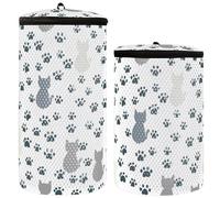 Shoes Bag For Washing Machine Sneakers Washing Machine Bag Set of 2 Shoe Laundry Bag Bag To Wash Shoes Footprint Cat Fashion, Footprint cat fashion, 1 size, Modern/Fitted, Footprint cat fashion, 1