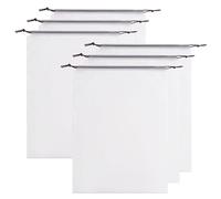 Shoes Bag - Travel Shoe Bag | Transparent Drawstring Backpack | 6 Piece Clear Large Portable Storage Organizers Pouch | Waterproof Dustproof Travelling Accessories for Women Teen Suitcase Train