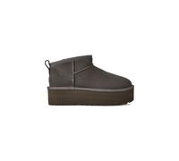 UGG® Classic Ultra Mini Platform Boot for Women in Grey, Size 3, Suede/Polyester/Wool