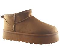 Shoes By Emma Colleen Tan Womens Suede Effect Boots Standard Fit 6 UK