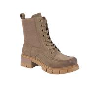 Shoes By Emma Faux Leather, Lace-Up and Zip Fastening Platform Chunky Block Heel Combat Style Boots (Taupe, UK Footwear Size System, Adult, Women, Numeric, Medium, 4)