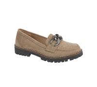 Shoes By Emma Ladies Loafer with Chunky Chain Trim Sizes 4-8 (Mink, UK Footwear Size System, Adult, Women, Numeric, Medium, 5)