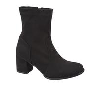 Shoes By Emma Ladies Mid Heel Imitation Suede Stylish Comfort Fashion Ankle Boot with Inside Zip For Ease of Wear Sizes 4-8 (Chloe Black, UK Footwear Size System, Adult, Women, Numeric, Medium, 4)